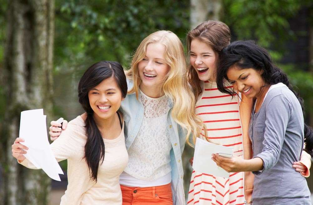 Students celebrate their A-Level results